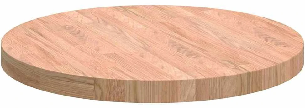 Stalo viršus Ø 60 x 4 cm Apvali Kietas ąžuolo medis