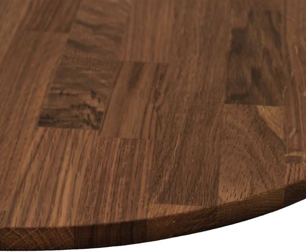 Stalo viršus Ø 90 x 4 cm Apvali Kietas ąžuolo medis