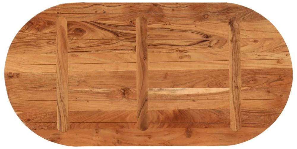 Stalviršis, 100x50x3,8cm, akacijos masyvas, ovalo formos