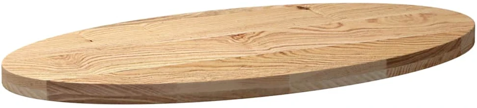 Stalviršis, 100x50x4 cm, ąžuolo medienos masyvas, ovalo formos