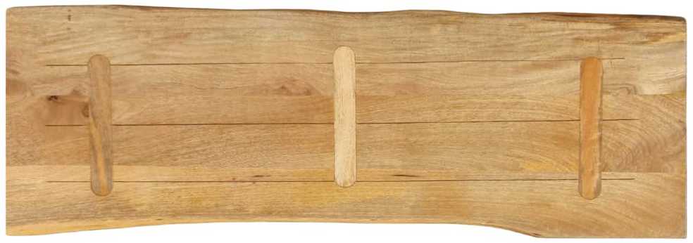 Stalviršis, 110x40x2,5cm, mango masyvas, su gyvu kraštu