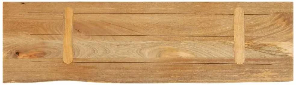 Stalviršis, 110x40x3,8cm, mango masyvas, su gyvu kraštu