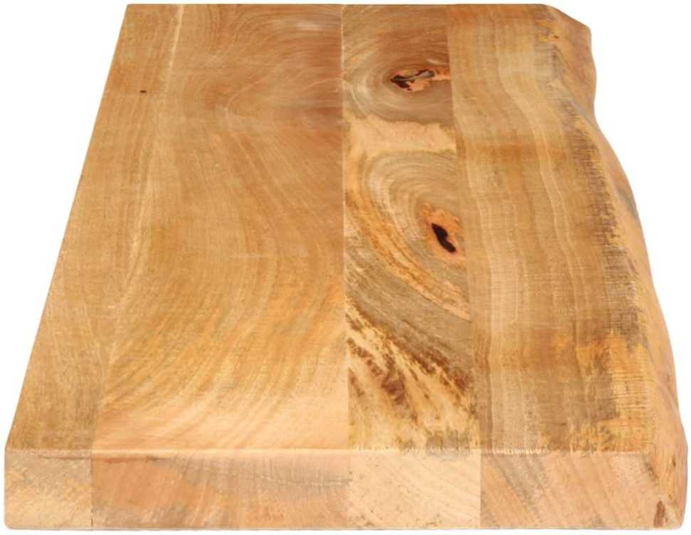 Stalviršis, 120x20x3,8cm, mango masyvas, su gyvu kraštu
