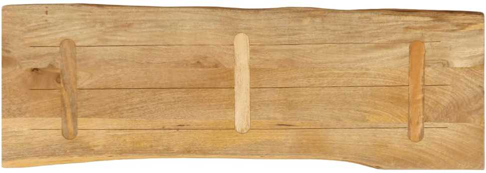 Stalviršis, 120x40x2,5cm, mango masyvas, su gyvu kraštu