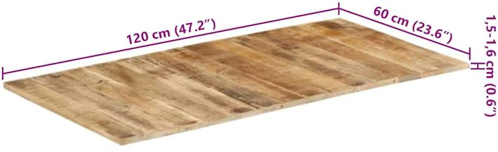 Stalviršis, 120x60cm, mango medienos masyvas, 15–16mm