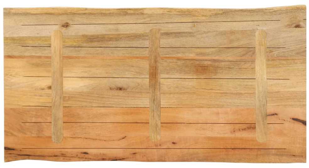 Stalviršis, 120x60x2,5cm, mango masyvas, su gyvu kraštu