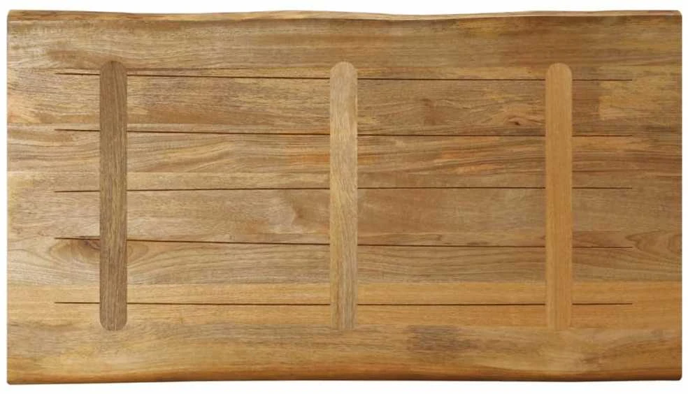 Stalviršis, 120x60x2,5cm, mango masyvas, su gyvu kraštu