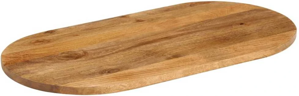 Stalviršis, 120x60x2,5cm, mango medienos masyvas, ovalo formos