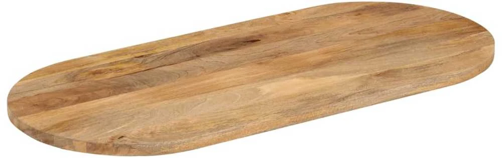 Stalviršis, 120x60x3,8cm, mango medienos masyvas, ovalo formos