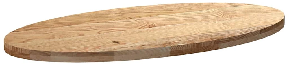 Stalviršis, 120x60x4 cm, ąžuolo medienos masyvas, ovalo formos
