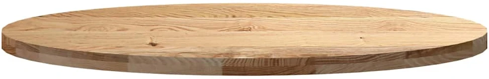 Stalviršis, 120x60x4 cm, ąžuolo medienos masyvas, ovalo formos