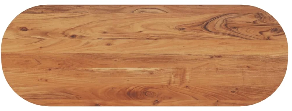 Stalviršis, 140x50x3,8cm, akacijos masyvas, ovalo formos
