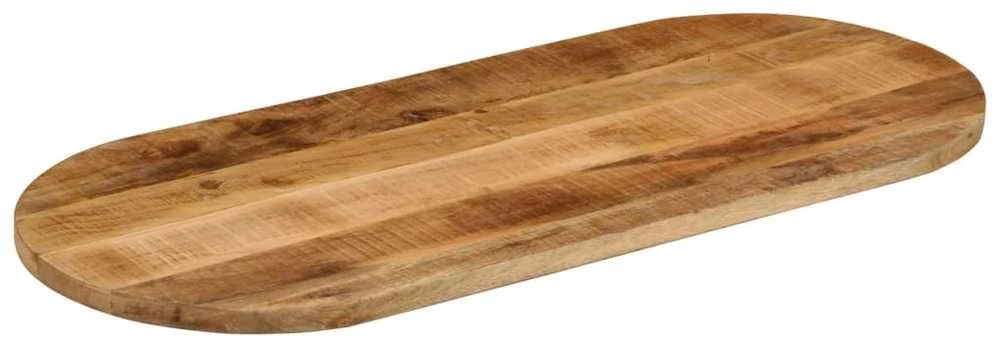 Stalviršis, 140x60x2,5cm, neapdorotas mango masyvas, ovalus