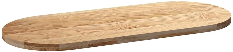 Stalviršis, 140x60x4 cm, ąžuolo medienos masyvas, ovalo formos