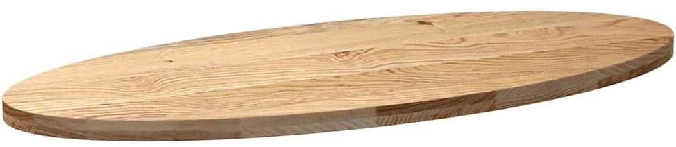 Stalviršis, 140x60x4 cm, ąžuolo medienos masyvas, ovalo formos