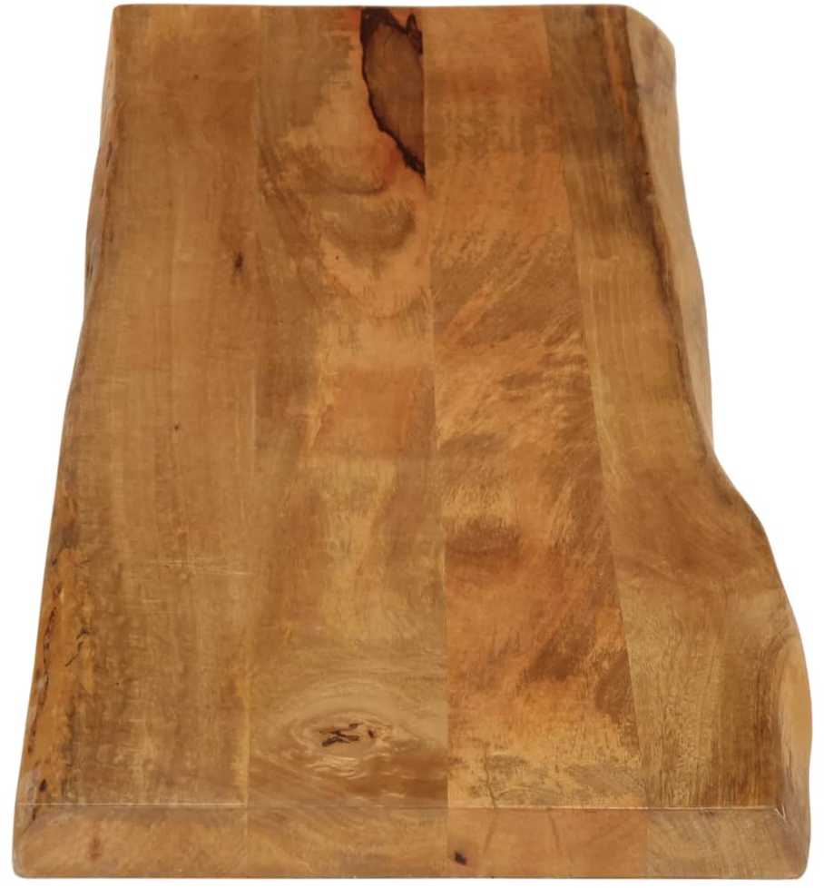 Stalviršis, 160x40x3,8cm, mango masyvas, su gyvu kraštu