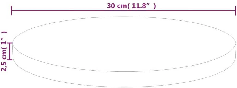 Stalviršis, 30x2,5cm, neapdorotas ąžuolo medienos masyvas
