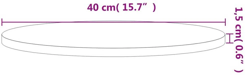 Stalviršis, 40x1,5cm, bukmedžio medienos masyvas, apskritas