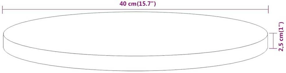 Stalviršis, Ø40x2,5 cm, akacijos medienos masyvas, apskritas