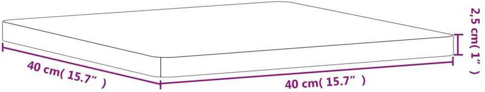 Stalviršis, 40x40x2,5 cm, bukmedžio masyvas, kvadratinis