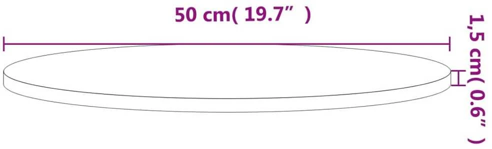 Stalviršis, 50x1,5cm, bukmedžio medienos masyvas, apskritas