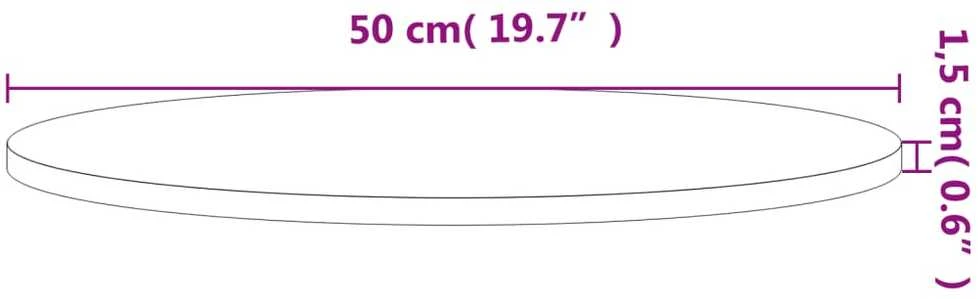 Stalviršis, 50x1,5cm, bukmedžio medienos masyvas, apskritas