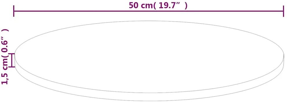 Stalviršis, 50x1,5cm, neapdorotas ąžuolo medienos masyvas