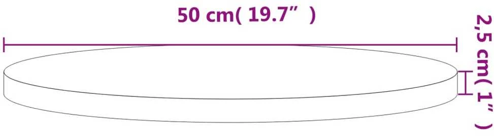 Stalviršis, 50x2,5cm, bukmedžio medienos masyvas, apskritas
