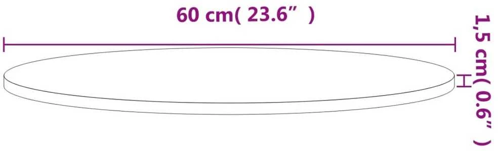 Stalviršis, 60x1,5cm, bukmedžio medienos masyvas, apskritas