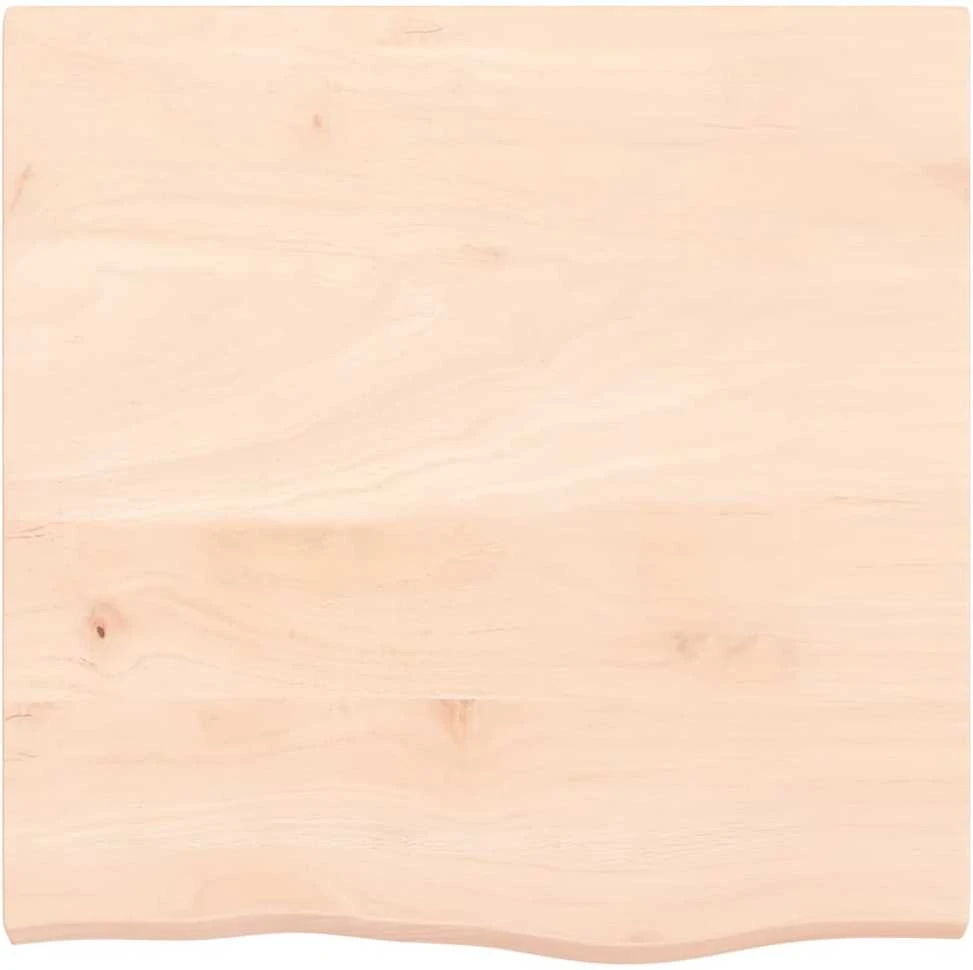 Stalviršis, 60x60x(2–4)cm, neapdorotas ąžuolo medienos masyvas