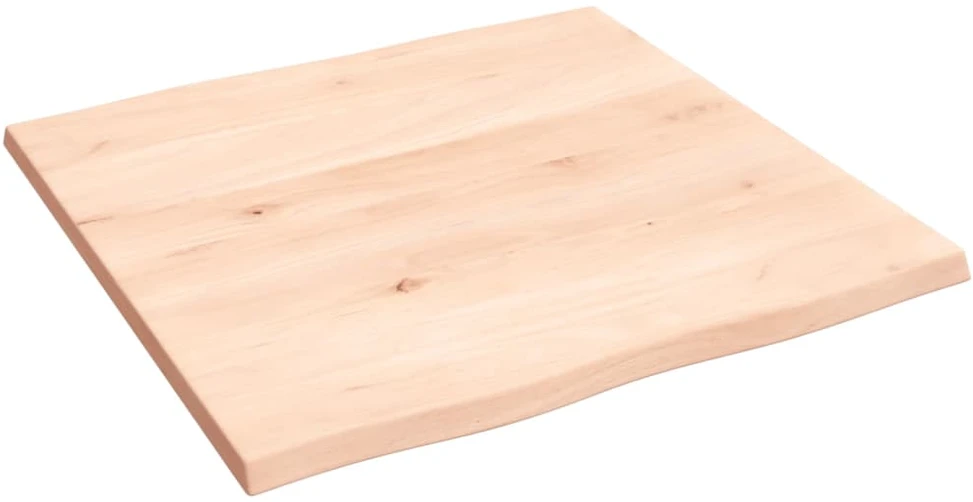 Stalviršis, 60x60x2cm, ąžuolo medienos masyvas, su gyvu kraštu