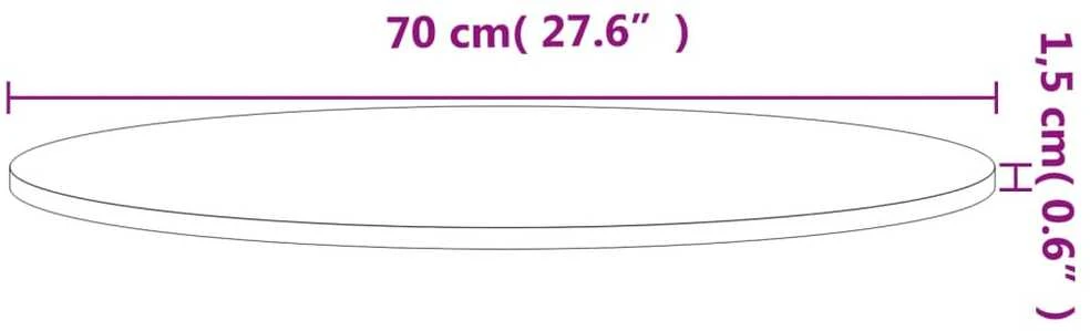 Stalviršis, 70x1,5cm, bukmedžio medienos masyvas, apskritas