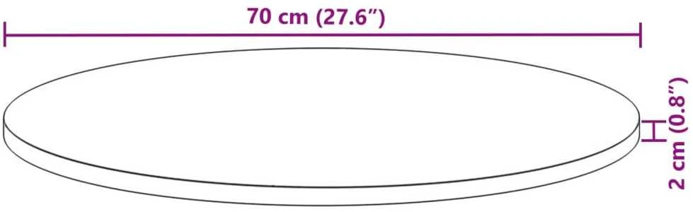 Stalviršis, Ø70x2cm, akacijos medienos masyvas, apskritas