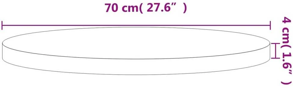 Stalviršis, Ø70x4 cm, bukmedžio medienos masyvas, apskritas