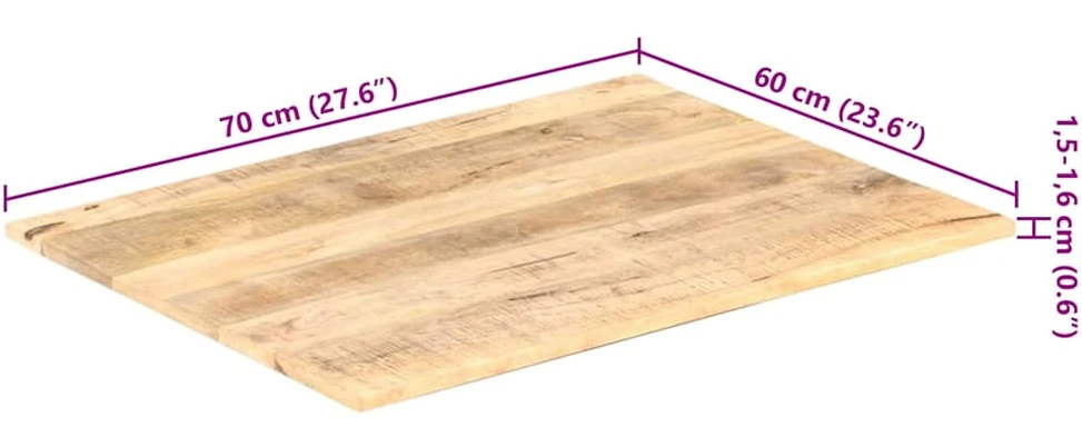 Stalviršis, 70x60cm, mango medienos masyvas, 15-16mm