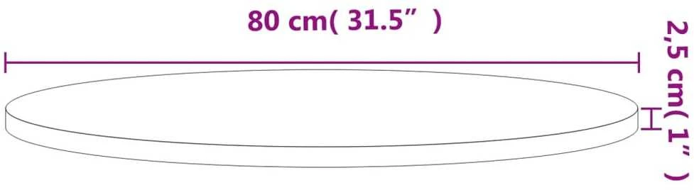Stalviršis, 80x2,5cm, bukmedžio medienos masyvas, apskritas