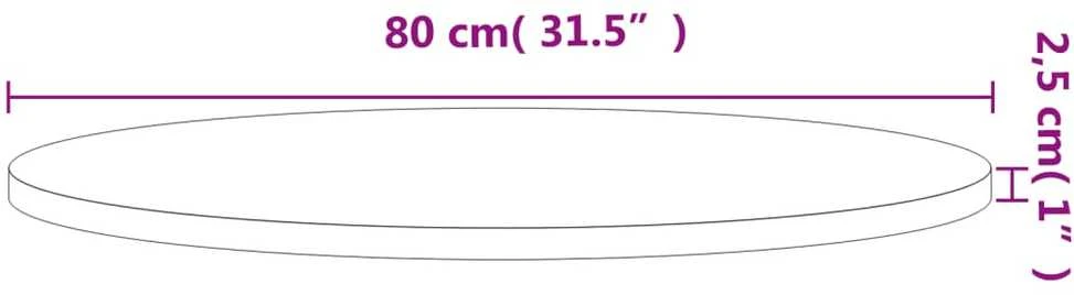 Stalviršis, 80x2,5cm, bukmedžio medienos masyvas, apskritas