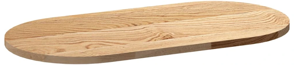 stalviršis 80x40x2 cm ąžuolo masyvo ovalus