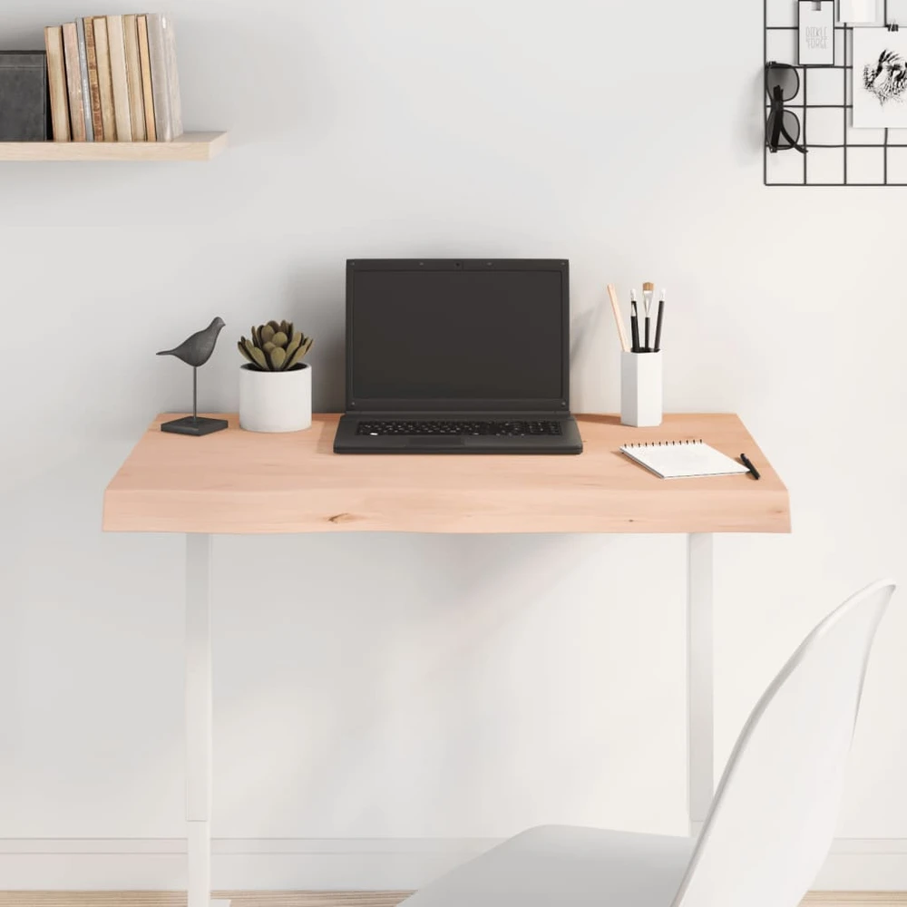 Stalviršis, 80x50x(2–6)cm, neapdorotas ąžuolo medienos masyvas