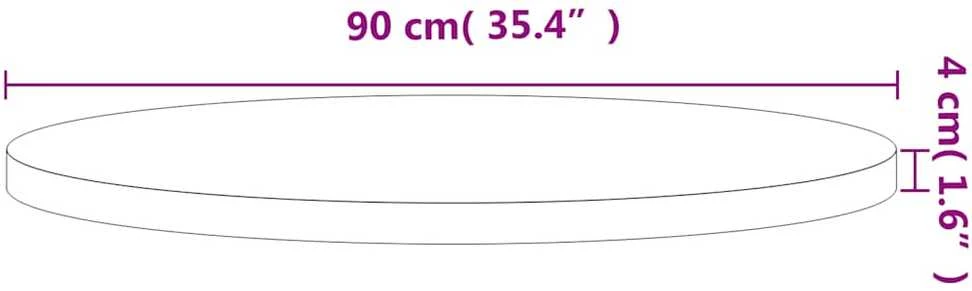 Stalviršis, Ø90x4 cm, bukmedžio medienos masyvas, apskritas