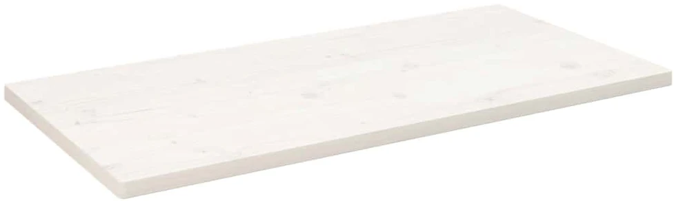 Stalviršis, baltas, 100x50x2,5cm, pušies masyvas, stačiakampis