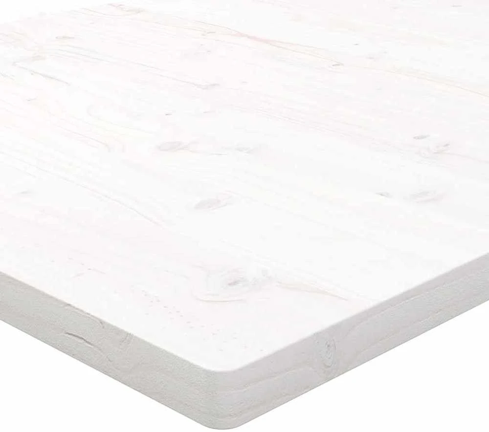 Stalviršis, baltas, 100x50x2,5cm, pušies masyvas, stačiakampis