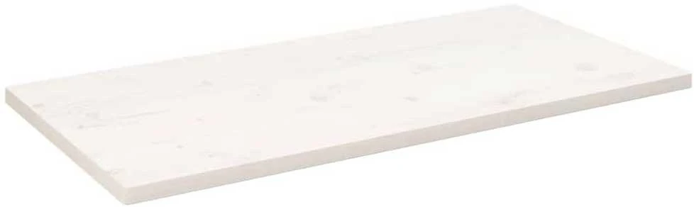 Stalviršis, baltas, 110x60x2,5cm, pušies masyvas, stačiakampis