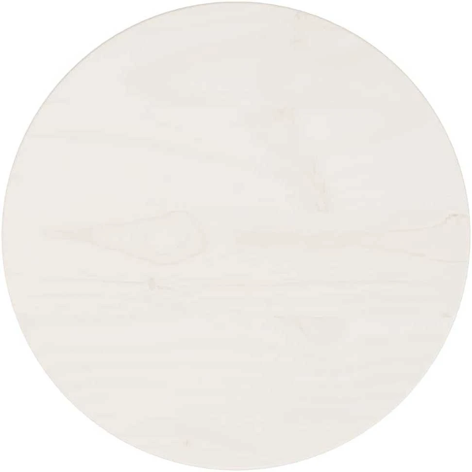 Stalviršis, baltas, 30x3cm, pušies medienos masyvas, apskritas