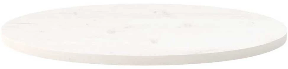 Stalviršis, baltas, 70x35x2,5cm, pušies masyvas, ovalus