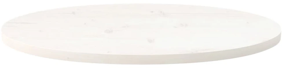 Stalviršis, baltas, 70x35x2,5cm, pušies masyvas, ovalus