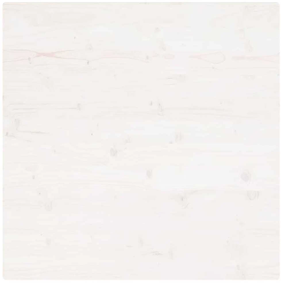 Stalviršis, baltas, 80x80x2,5cm, pušies masyvas, kvadratinis
