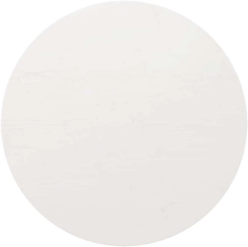 Stalviršis, baltas, 90x3cm, pušies medienos masyvas, apskritas