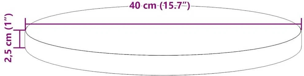 Stalviršis, baltas, skersmuo 40x2,5cm, pušies medienos masyvas