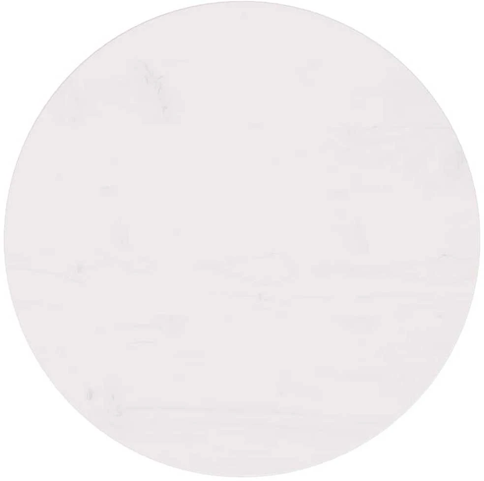 Stalviršis, baltas, skersmuo 50x2,5cm, pušies medienos masyvas